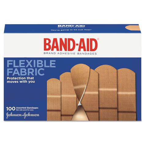 Band Aid Flexible Fabric Adhesive Bandages Assorted 100box