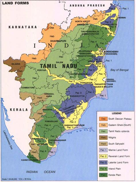 Land Structure Map Tamil Nadu MapSof Net