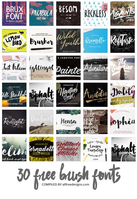 Paint Brush Fonts To Use In Your Designs For Spring And Summer