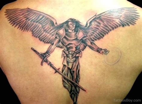 Warrior Guardian Angel Tattoo On Back Tattoo Designs Tattoo Pictures