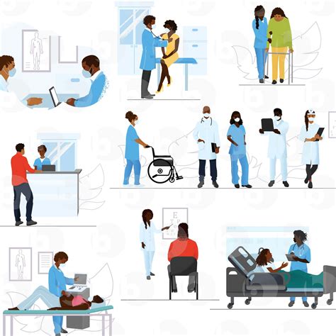 The Ultimate Healthcare Illustration Pack Black Illustrations