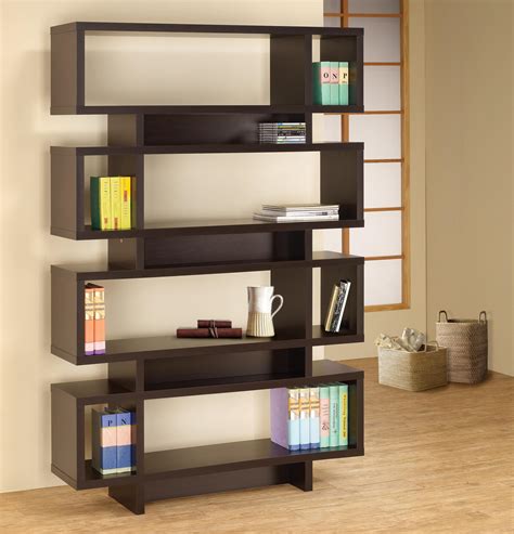 Coaster Bookcases Contemporary Cappuccino Finish Open Bookcase A1