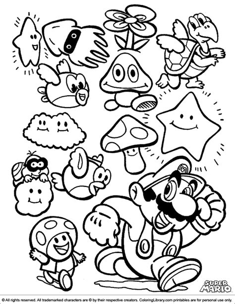 Mario bros coloring pages to download and print for free