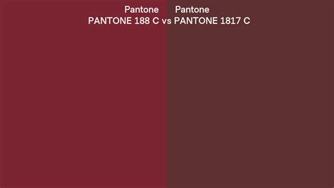 Pantone 188 C Vs Pantone 1817 C Side By Side Comparison