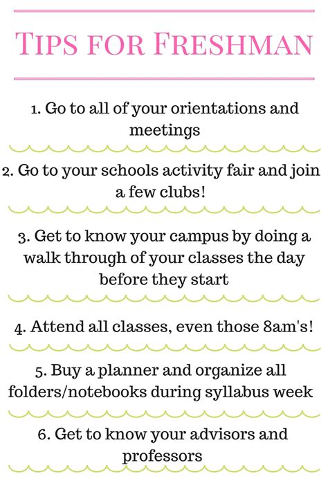 The Pink Prep Tips For Incoming College Freshman