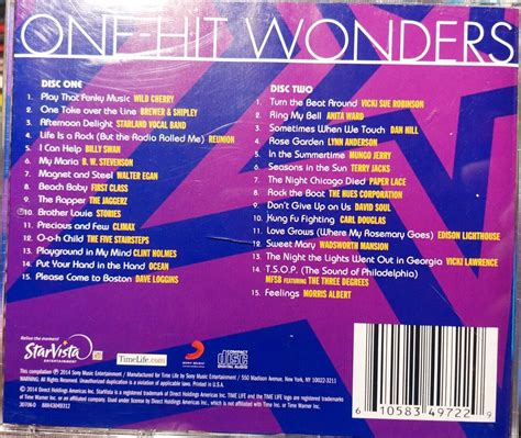 One Hit Wonders Various Artist 2 Disc Set Audio Cd 610583497229 Ebay