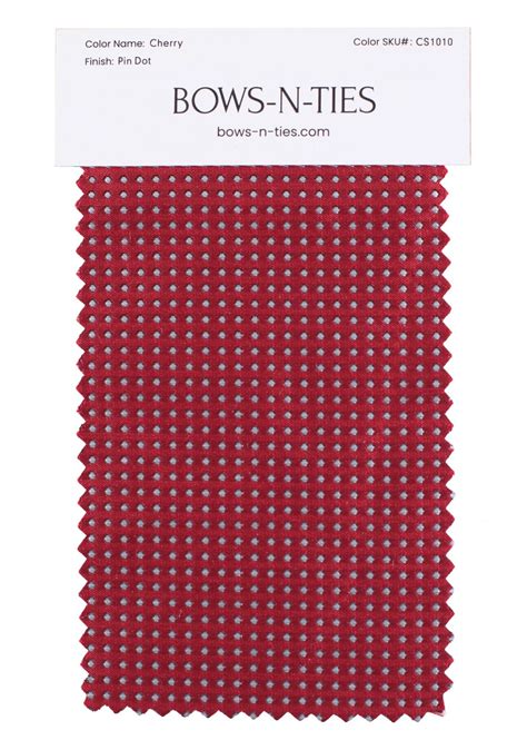 Cherry Pin Dot Fabric Swatch Wedding Color Swatch In Cherry Pin Dot