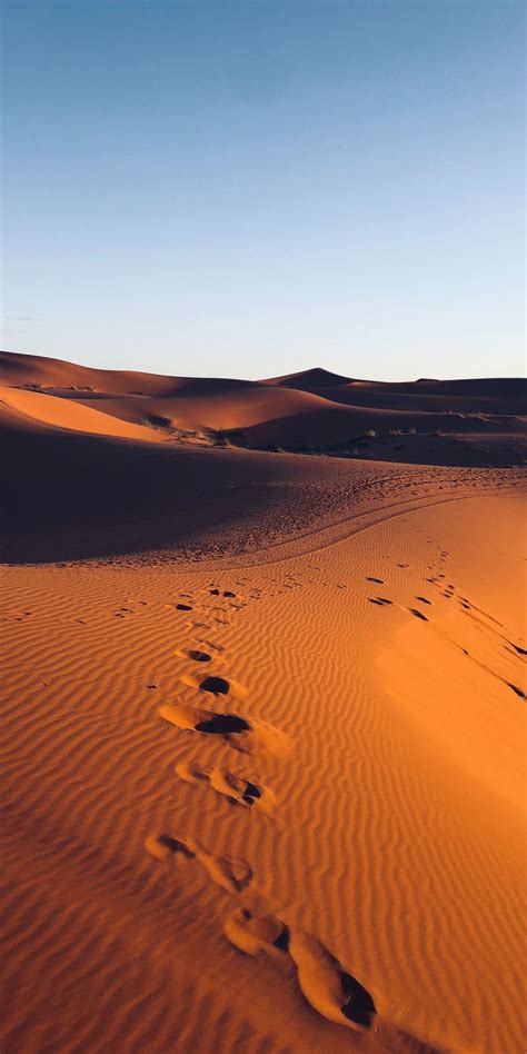 Morocco Marks Dunes Desert Sand 1080x2160 Wallpaper Desert
