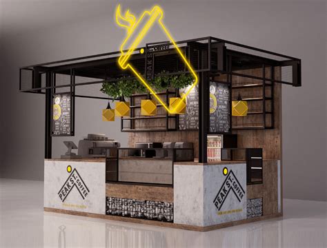 Coffee Kiosk On Behance Kiosk Design Cafe Interior Design Coffee