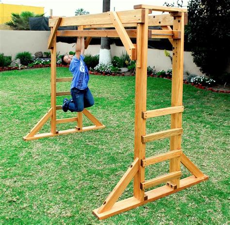 Pin By Queens Lace On Treehouse Outdoor Playspaces Diy Monkey Bars
