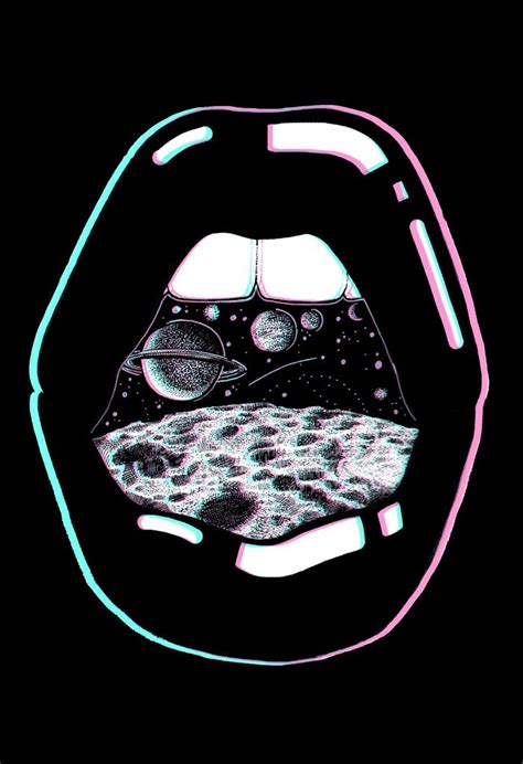 That's why we put together some trendy. Space Lips Black | Aesthetic art, Trippy wallpaper, Trippy art