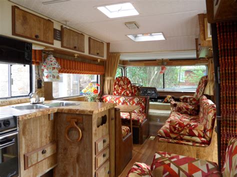 Vintage Motorhome Interior 1980 Kitchen Area And Sofa Beds Flickr