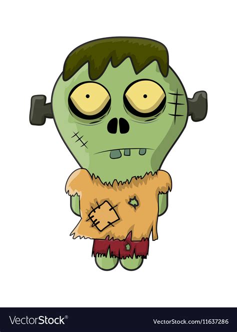 Cute Zombie Frankenstein For Halloween Royalty Free Vector