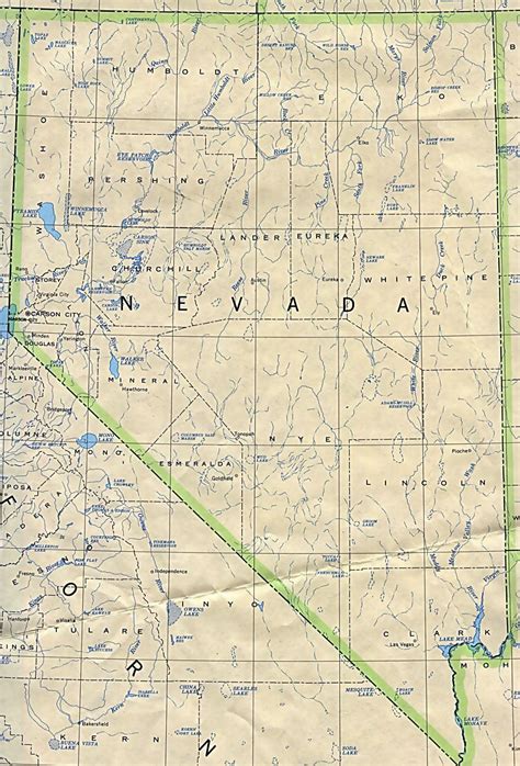 Administrative Map Of Nevada State Nevada State Usa Maps Of The
