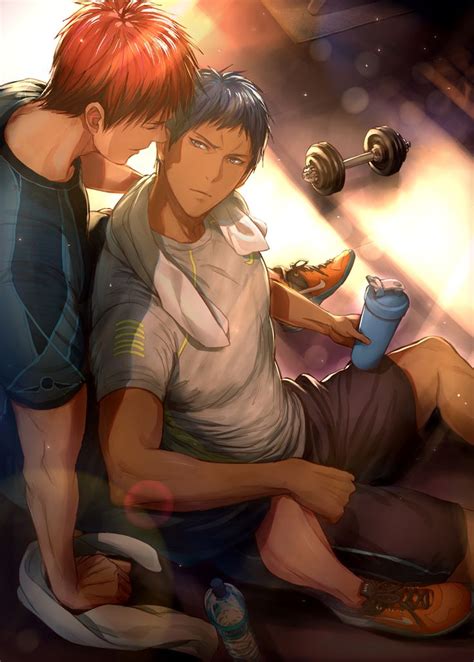 Aomine Daiki X Kagami Taiga Kuroko No Basket Kuroko No Basket Characters Kuroko Kuroko S