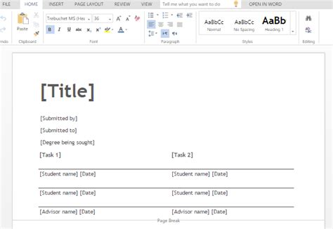 Group Thesis Template For Word