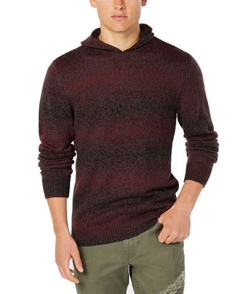American Rag Sweaters Mens Sweater Medium Ombre Stripe Knit Hooded M