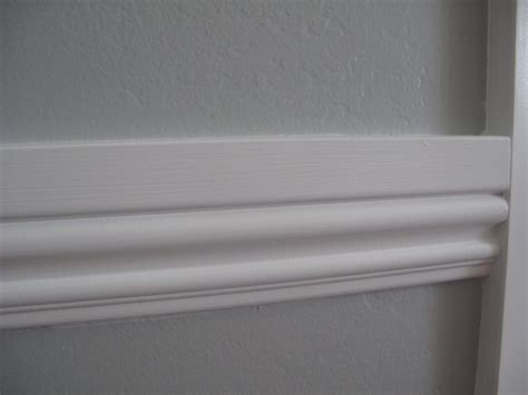 This will save you time cutting it into the wall. Little Miss Penny Wenny: How to Install Chair Rail Moulding