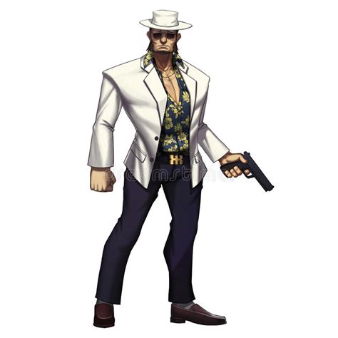 Cool Characters Series Mafia Gangster Cowboy Man With Gun
