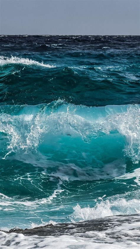 Blue Ocean Wave Wallpapers Top Free Blue Ocean Wave Backgrounds
