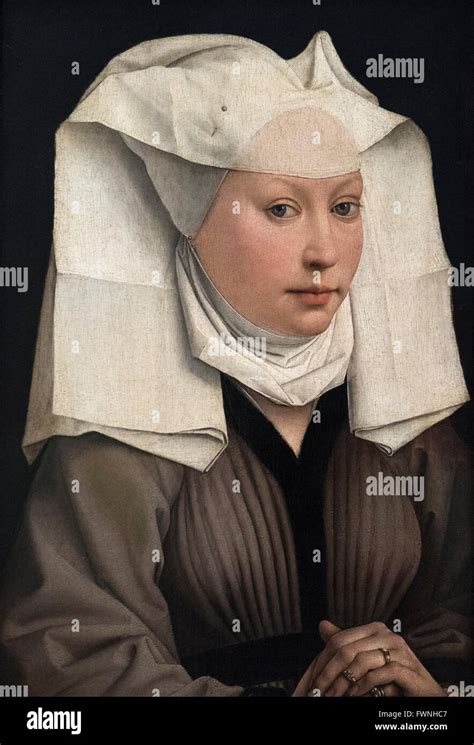 Rogier Van Der Weyden 1399 1464 Portrait Of A Woman With A Winged