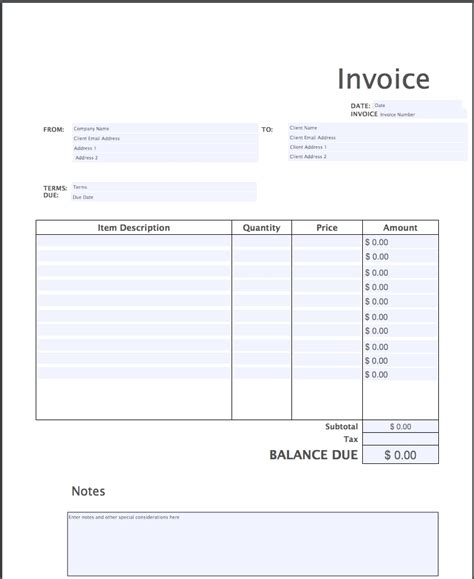 Our free invoice templates allow you to fill in the invoice number so that you can easily track it in your favorite accounting program. Fill In Blank Printable Invoice * Invoice Template Ideas