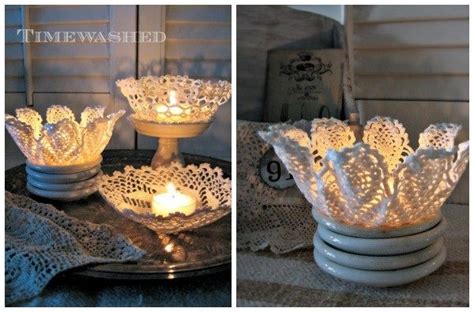 How To Make Candle Holders With Lace Doilies Craftsmile Lace Candle
