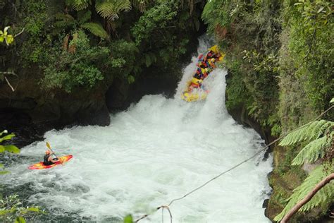 Free Photo Kayaking Through Waterfall Activity Flow Jungle Free