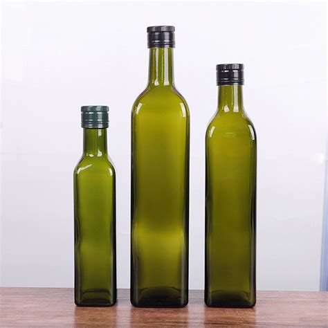 Dark Green Glass Olive Oil Bottle 1000ml High Quality Olive Oil Bottle Glassolive Oil Glass Bottle