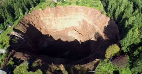 A Massive Sinkhole Continues To Expand In Russia