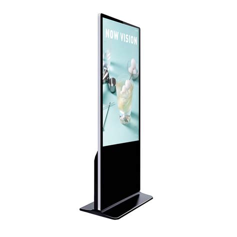Commercial Smart Video Player Slim Floor Standing Digital Signage