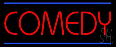 red comedy blue lines led neon sign movies neon signs everything neon