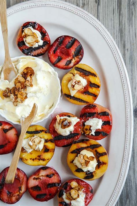 Grilled Stone Fruit With Almond Mascarpone Dip Northwest Crossing
