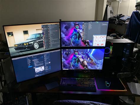 My Current Setup Mac Setup On The Left Gaming Pc On The Right Work
