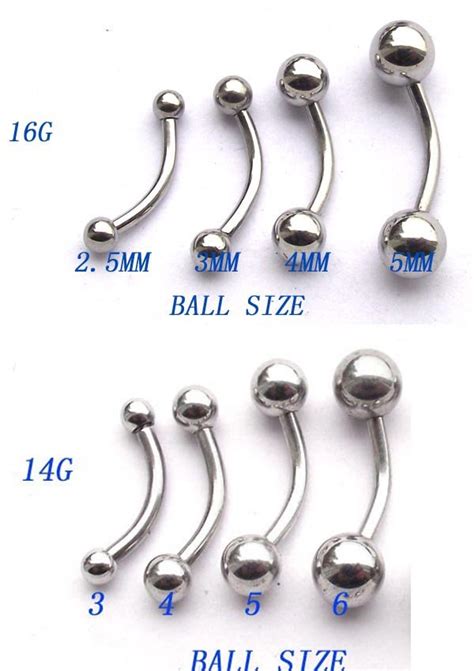 14g And 16g Mixed Steel Belly Ring Eyebrow Ring Body Jewelry No Gem 100pcslot On Aliexpress