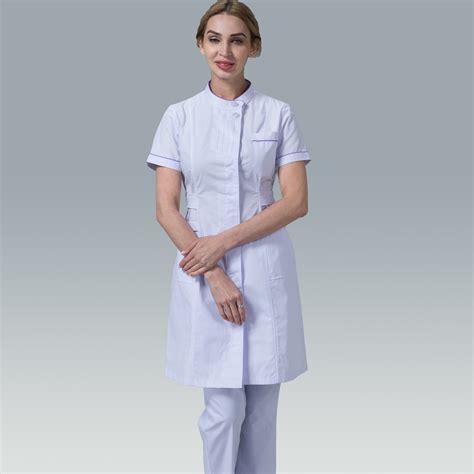 China New Style Use Polyester Cotton Stand Collar Nurse Scrub Suit Design China Nurse Scrub