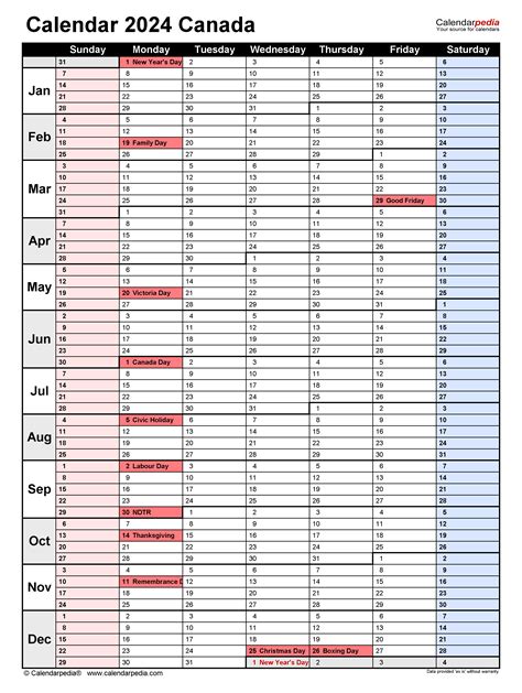 Excel 2024 Calendar Template Canada Casey Cynthea