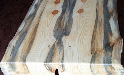 beetle kill pine book match slab coffee table