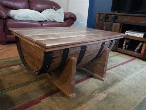 Simply apply a clear coat, stain or paint your favorite color. Whiskey Barrel Rustic Coffee Table - Woodify Canada
