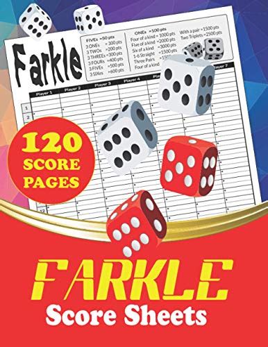 Farkle Score Sheets Perfect Scorebook For Farkle Scorekeeping Farkle