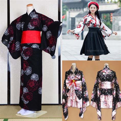 Floral Traditional Japanese Kimono Dress For Women Female Soft Comfort Sleepwear Sexy Robe