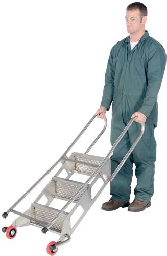 Stainless Steel Folding Ladders With Wheels Stainless Steel Folding