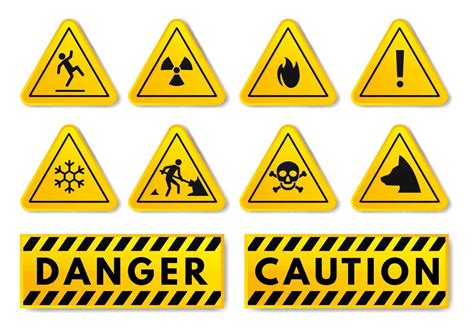 Warning And Caution Sign Vector Caution Sign Design Vector Art