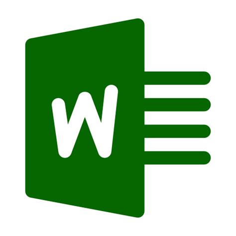 Icono De Microsoft Word Logotipo Png Verde