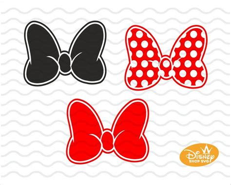 SVG DXF PNG Minnie Mouse Bow Clipart / Layared Minnie Mouse - Etsy