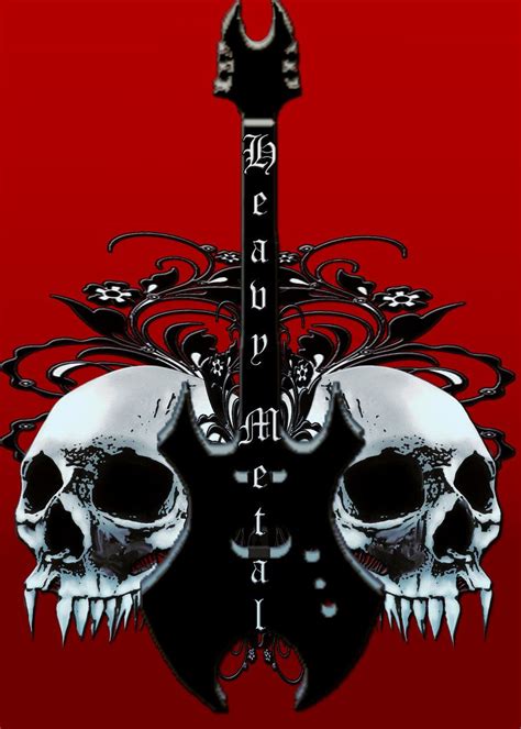 Hmetal By Metalromantica On Deviantart Metal Skull Heavy Metal Art