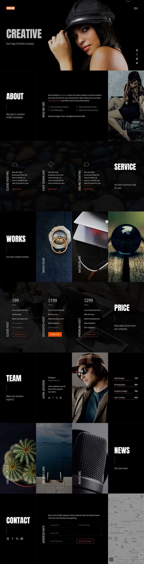 Mussan - Creative Agency Template | Creative agency, Creative web design, Creative portfolio