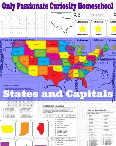 States And Capitals Printable Flash Cards And Worksheets States And