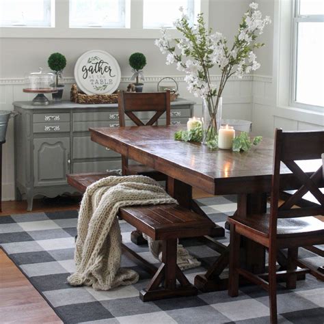 6 Ways To Style Your Black And White Buffalo Plaid Rug Rug Dining