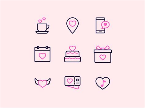 Valentines Day Animated Icons By Nick Kozin For Icons8 On Dribbble